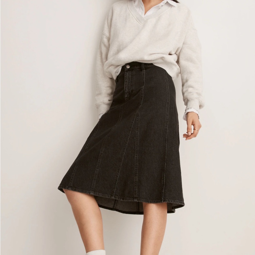 Madewell Midi A-Line Skirt